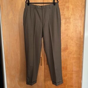 Jos A. Bank vintage brown fold-hem slacks